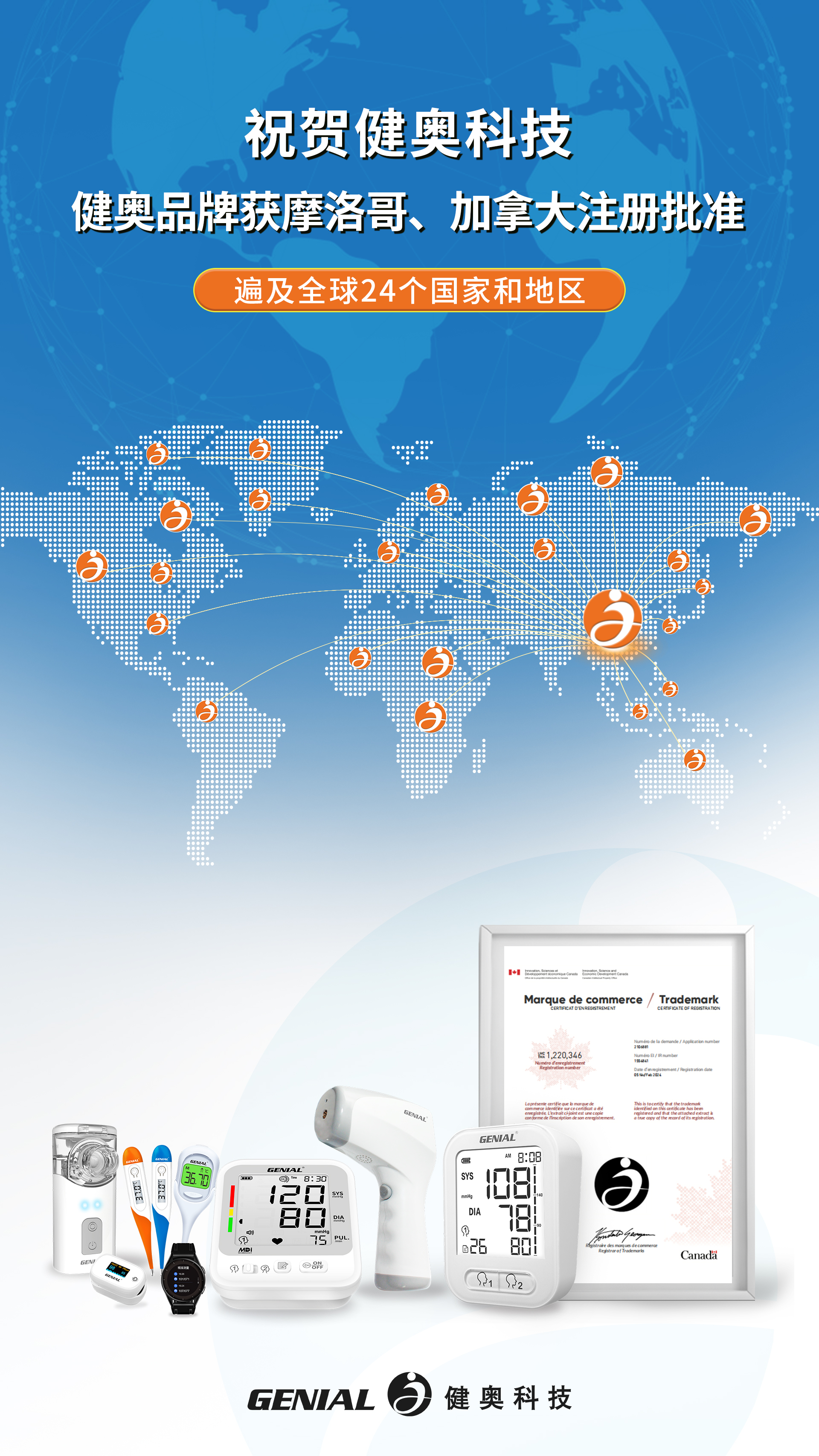 祝賀健奧科技健奧品牌獲摩洛哥、加拿大注冊批準(1)(3)